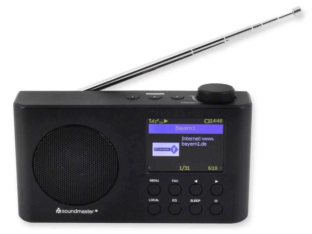 Aster ir6500sw Internet Radio Bluetooth DAB+ FM Rechargeable Black