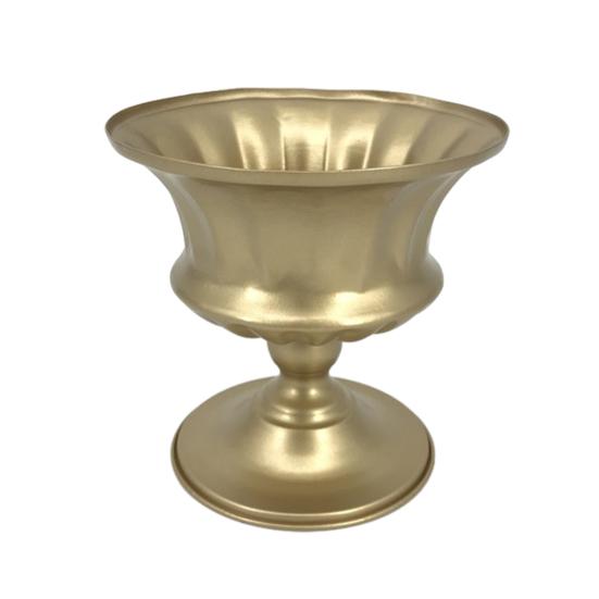 Золотая Металлическая Ваза Полированная Винтажная Ваза Подставка для Цветов для Композиций Настольное Украшение для Дома Свадебное Украшение