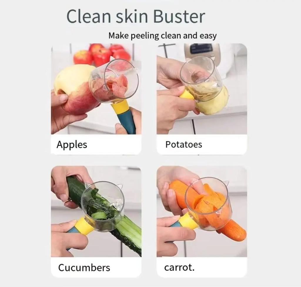 Multifunctional Stainless Steel Scraper Manual Peeler with Storage Box Vegetable Fruit Cutter for Kitchen Apple Potato Peeler