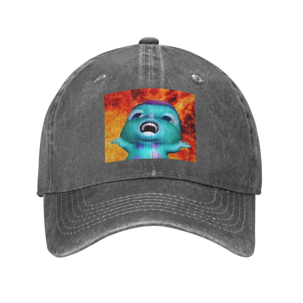 Unisex Baseball Hats bibble meme Denim Fabric Streetwear Baseball Caps Hip Hop Cap Casquette