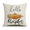 Autumn Thanksgiving Pillow Cases Cotton Linen Cushion Case Pumpkin Cushion Cover Fall Farmhouse Home Party Decor Pillow Cover