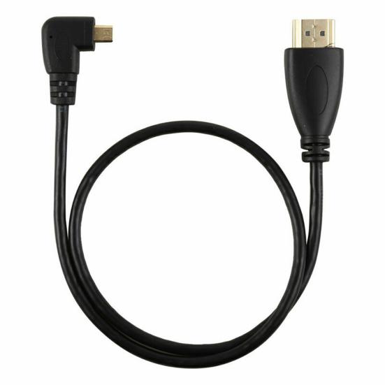 Микро HDMI-совместимый Тип 90 градусов влево D Штекер Угловой к HDMI-совместимому 1.4 Штекер