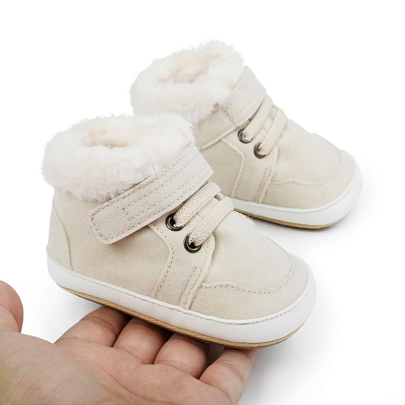 Infant Winter Snow Boots Hook Loop Closure Boots Warm Baby First Walker Shoes
