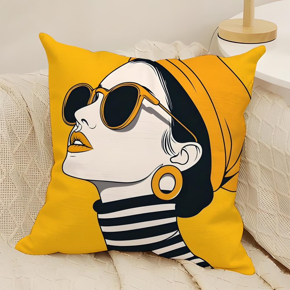 AAudrey HHepburn Модный Принт Наволочка Натуральный Лен Двусторонняя Печать Диван Домашний Декор Чехол на Подушку