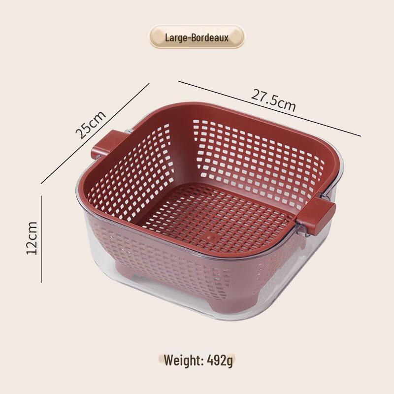 Двухъярусная корзина-дуршлаг Wutuo для кухни