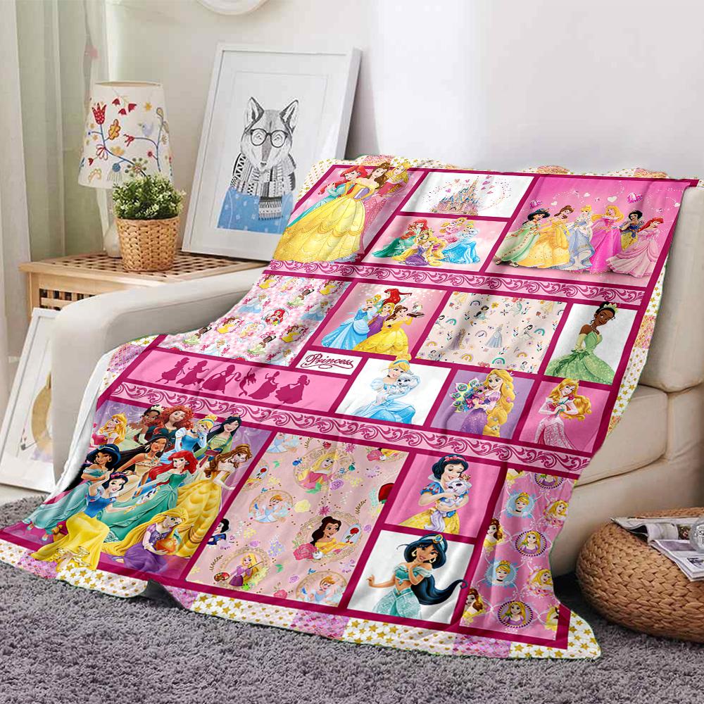 Princesses Pink Fantasy Blanket Soft Throw Blanket For Home Bedroom Bed Sofa Travel Office Solid Christmas Blanket