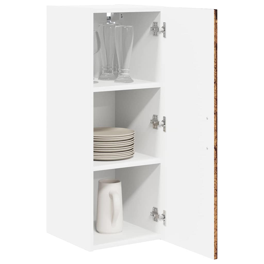 Wall Cabinet LUCCA Reclaimed Wood Look 30 x 31 x 80 cm Particleboard