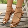 Женские летние новые плоские сандалии на тонких ремешках, феикор, гладиаторские, пляжные туфли для платьев