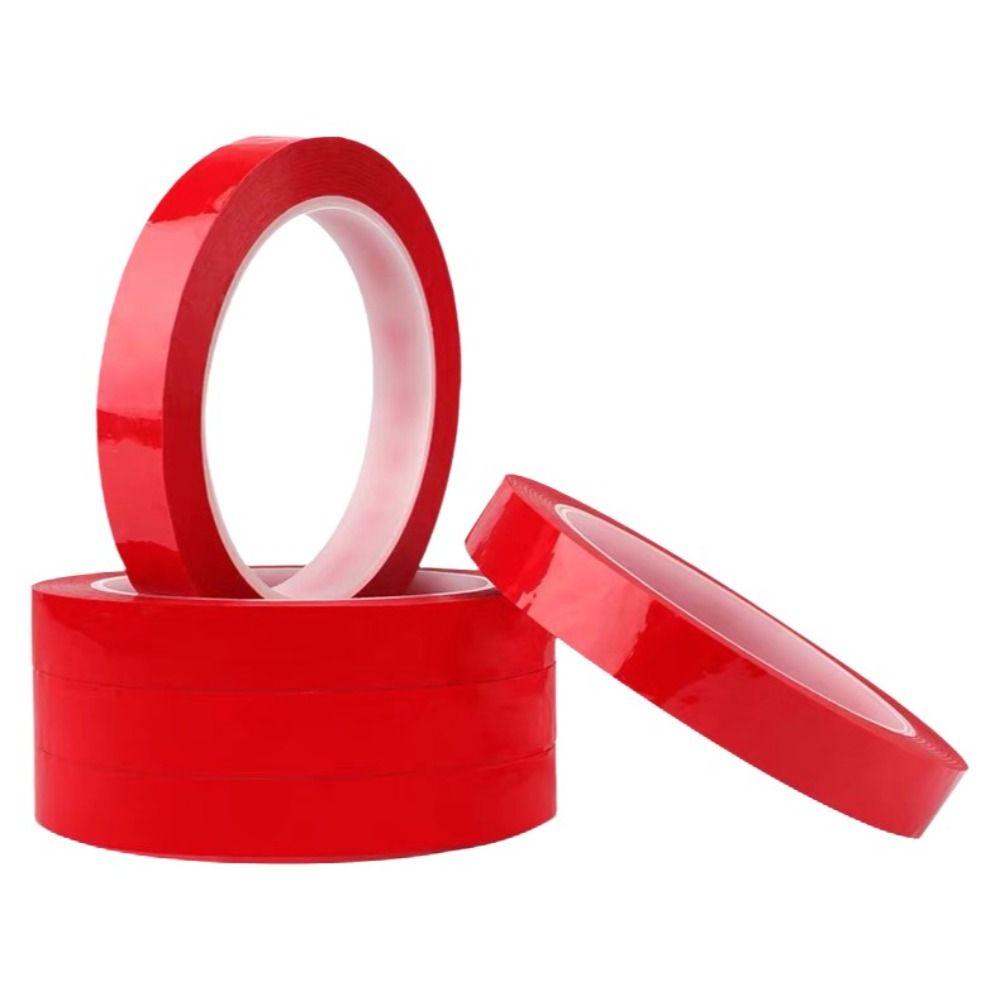 Red Marking Tape 66 Meters Adhesive Coded Tape High Insulate Marker Line Tape