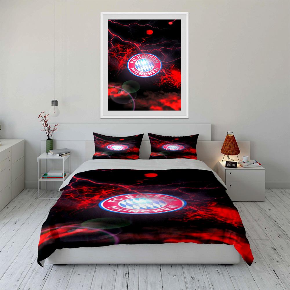 Bayern Munich Logo Bedding Bedding set (1 duvet cover, 2 pillowcases, duvet not included)