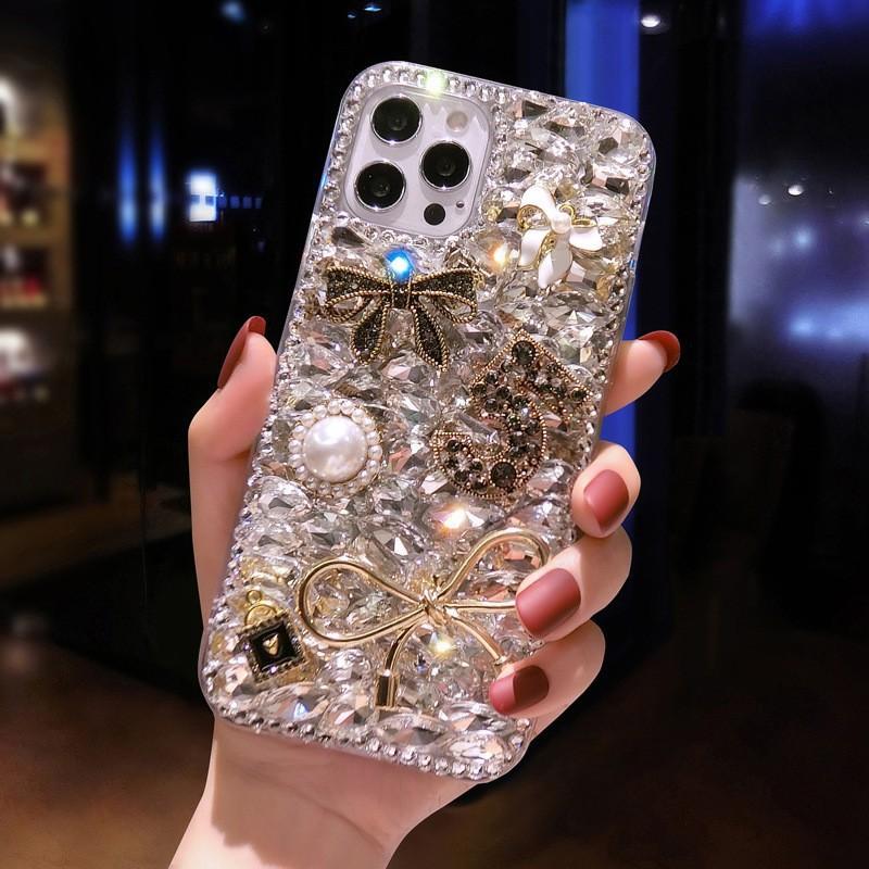 Роскошный чехол для мобильного телефона Apple 15promax IPhone14 Rhinestone 13 Full Diamond New 11 Защитный чехол 16