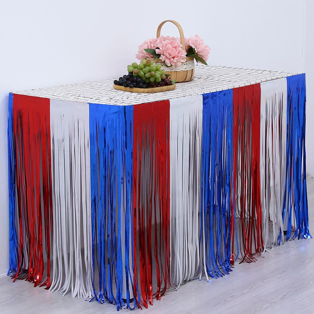 Мишурная юбка для стола 275x75см - Украшение для вечеринки и мероприятия