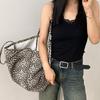 Модная женская сумка с леопардовым узором, сумка через плечо, большая вместительная сумка для покупок, простые холщовые женские сумки