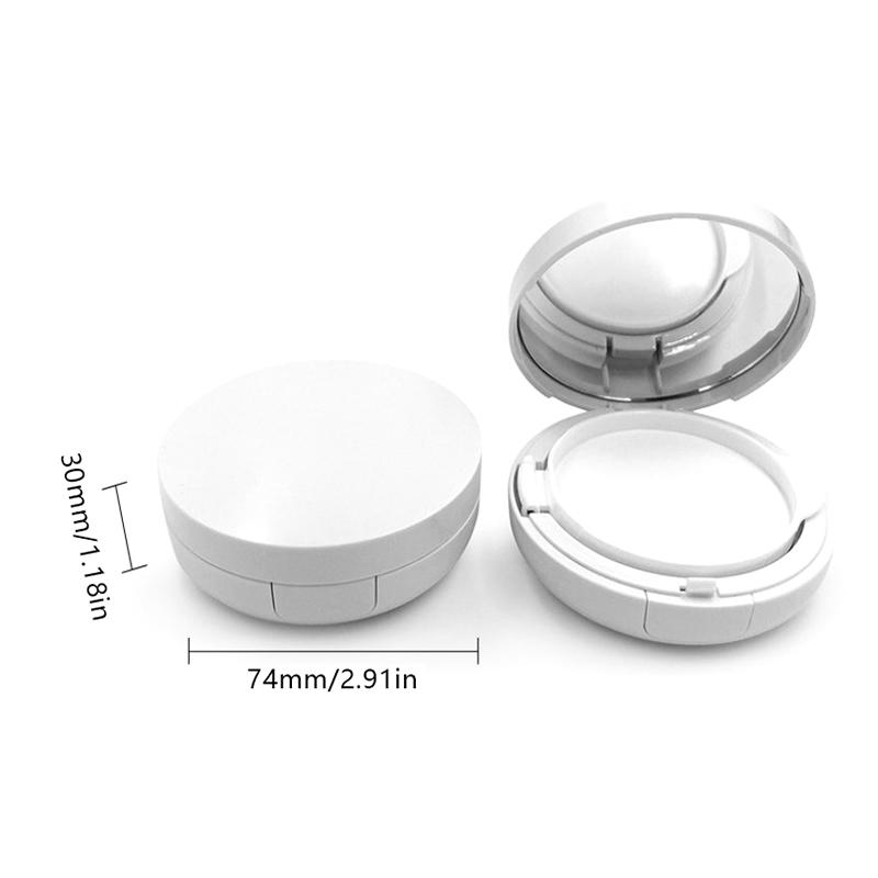 15 г/0,5 унции пустая коробка для пуховки с воздушными подушечками, портативный косметический контейнер для макияжа с зеркалом-спонжем для пудры для тонального крема BB