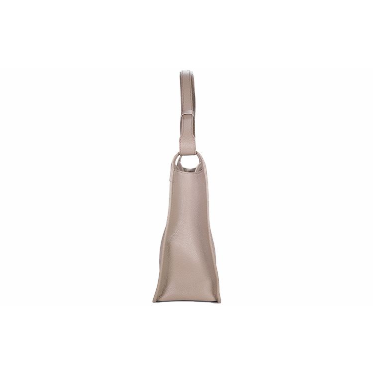Longchamp Le Foulonne 29 Layered Leather Shoulder Bag Women Shoulder Bag Gray-Brown 10155021P55