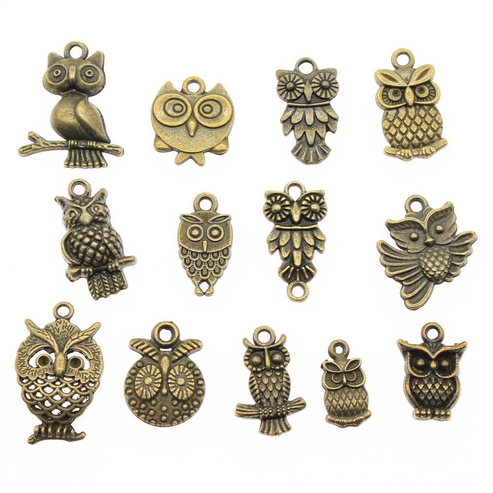 WYISYWG 30 грамм Подвески для изготовления украшений Сова микс для DIY Ювелирная фурнитура Ручная работа K1301