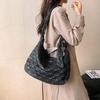 2025 осень новая сумка-облако клетчатая плиссированная на плечо хлопковая сумка для одежды большой вместимости повседневная корейская версия сумка-мессенджер тоут