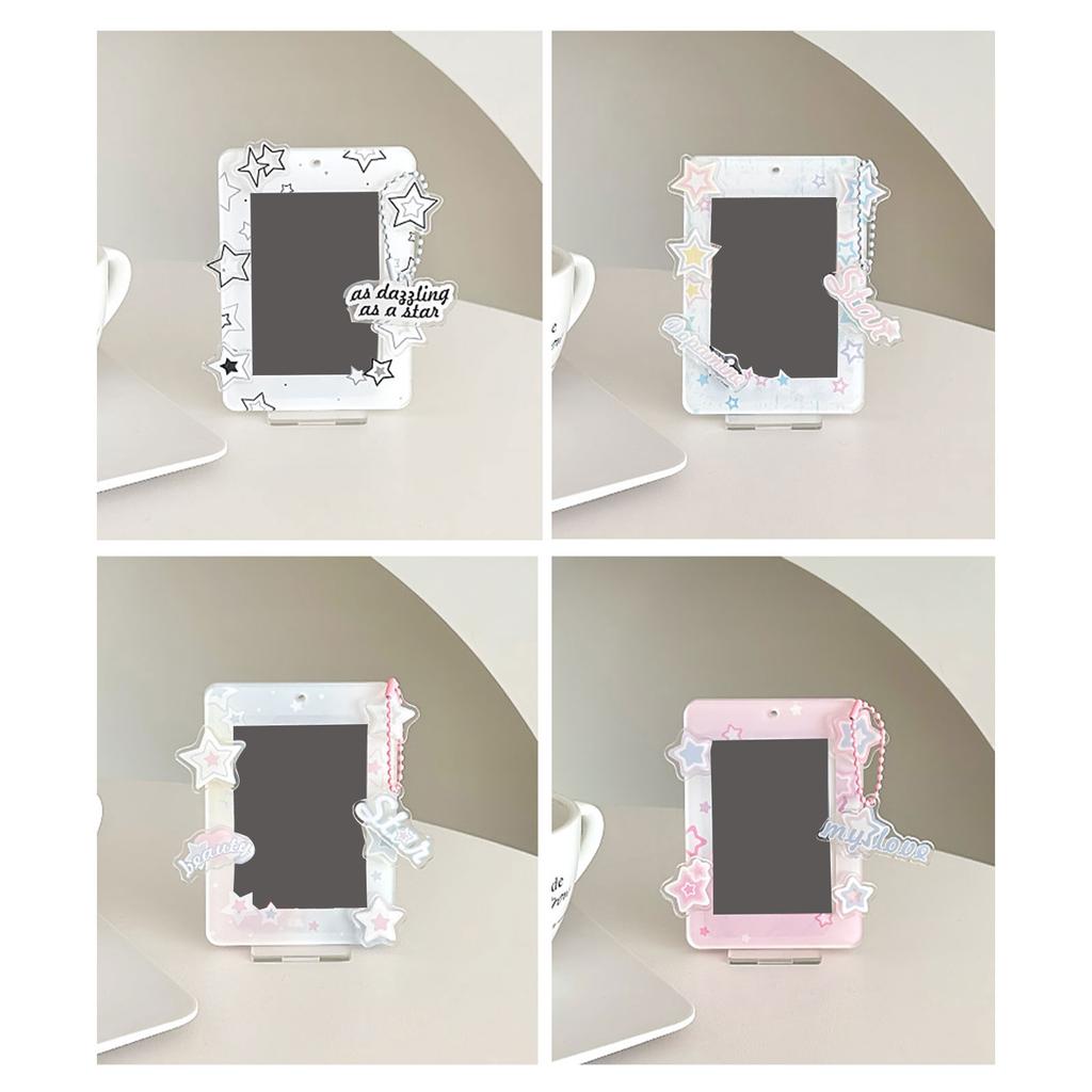 Star Series Sweet Photo Protection Photo Card Frame Card Display Stand Настольный декоративный держатель для фотографий Акриловый чехол для карт