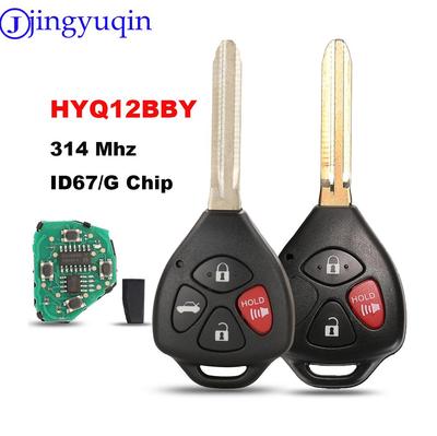 Jingyuqin HyQ12BBY 314,4 МГц ID67 3/4 кнопки автомобильный дистанционный ключ для Toyota Camry Avalon Corolla Matrix RAV4 Yaris Venza tC/xA/xB/xC