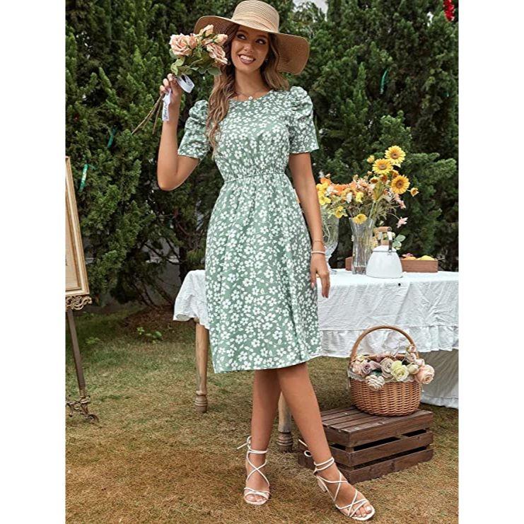 | A-Line Knee-Length Dress | Midi Western Dress for Women| Short Dress