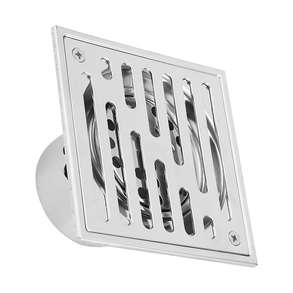Stainless Steel Square AntiOdor Bathroom Floor Drain Waste Gate Shower Drainer Large Caliber