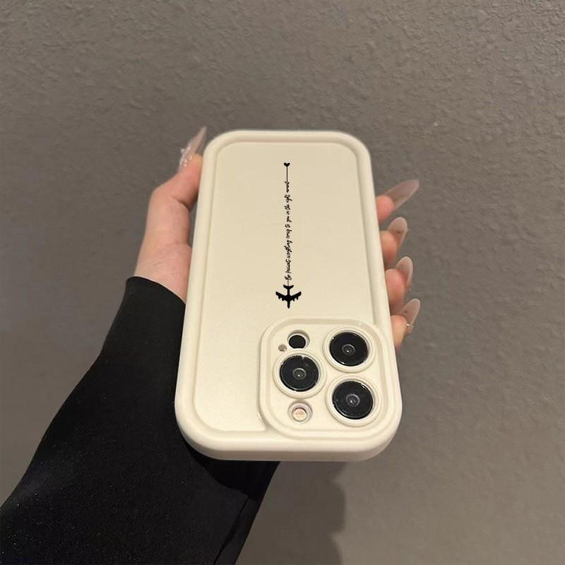 Creative And Unique Airplane Design Phone Case For iPhone 17 16 15 14 13 12 11 Pro Max XS X XR 7 8 Plus 16E 17 Air Bumper Cover