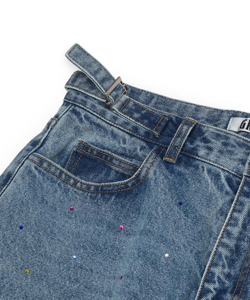 GRAILZ Crystal Denim Pants [Blue]