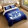 Bedding Set 1 Duvet Cover 2 Pillowcases Canterbury-Bankstown Bulldogs Print Soft Bed Linen Bedroom Decor