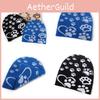 Hat Knit Acrylic With Paw Print Design For Casual Winter Wear And Outdoor Sports