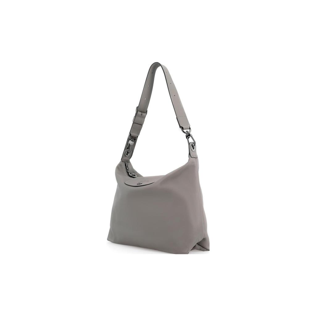 Longchamp Le Pliage Xtra 32 Snap Zipper Hobo Leather Crescent Bag Women bags Dove-Grey 10189987P55