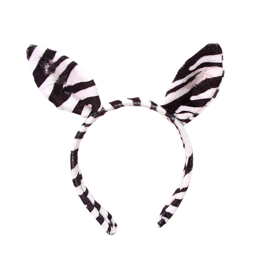 Zebra Hairbands Festive Photo Props Halloween Ear Headbands Party Headpiece Fun Headbands for Music Festivals