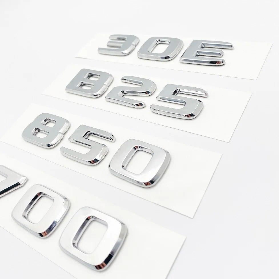 Хромированные серебряные буквы, номер багажника, задний значок, эмблема для Mercedes Benz Brabus E W212 W213 30E 25B 900 850 800 700