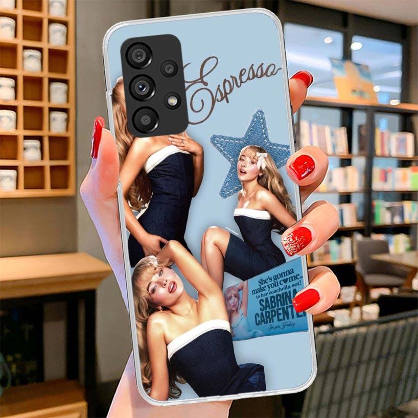 CR66 S-Sabrina C-Carpenter Чехол для телефона Samsung Galaxy A12 A22 A32 A52 A72 A02S Чехол для телефона Note 20 Ultra 10 S10 Plus A51 A71 A