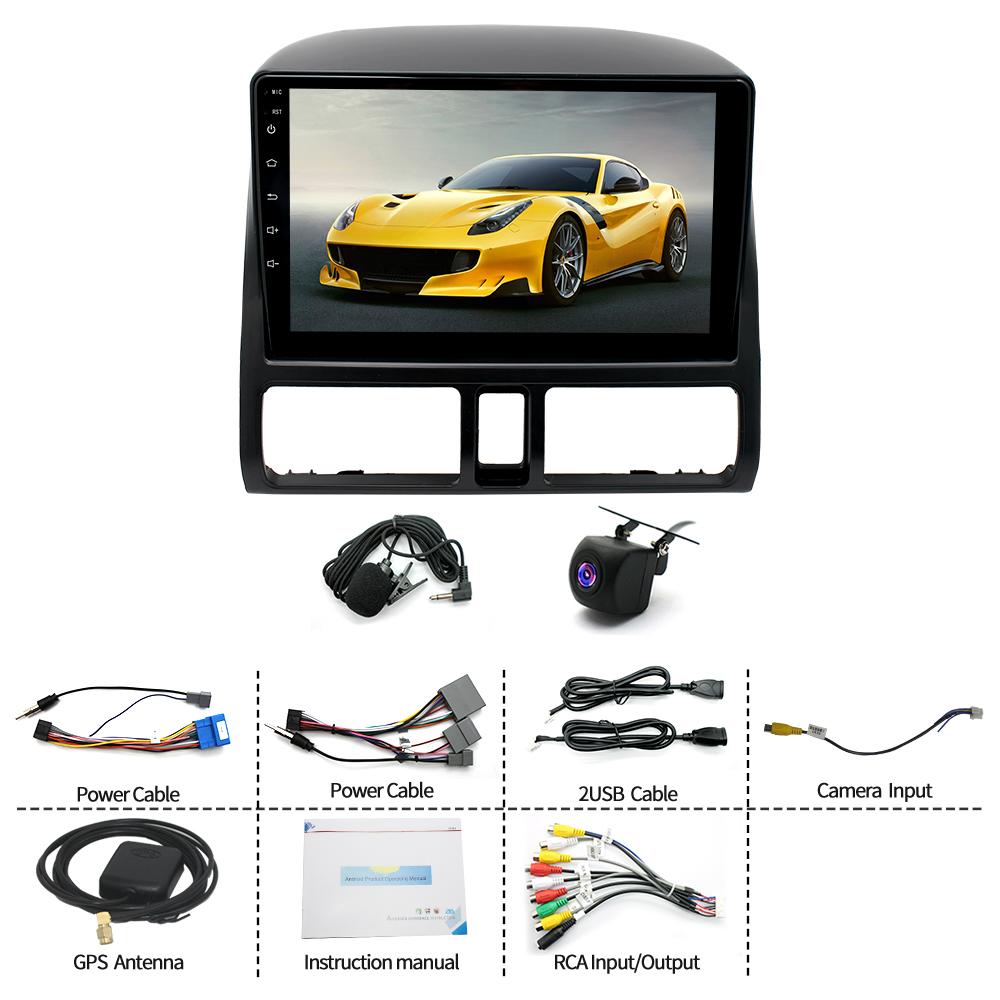 9-дюймовый автомобильный стереомагнитола Car-play GPS-навигация совместима с CRV 2001-2006 Android 14