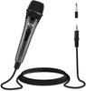 Moukey Dynamic Microphone with 13ft Cable Karaoke Microphone Metal Handheld Heart Shape Wired Microphone for Karaoke Gray Singing/Stage/Party