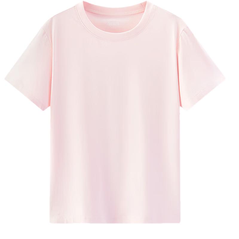 Женская однотонная футболка Semir с круглым вырезом и короткими рукавами