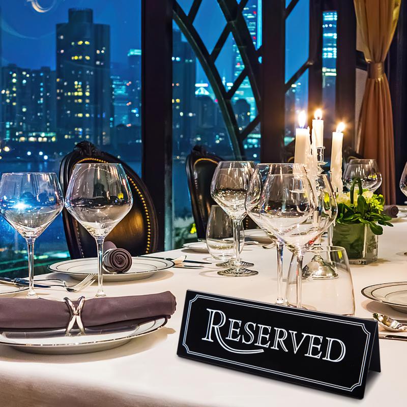 6 шт., акриловая табличка для стола, табличка для отеля, ресторана, зарезервированная табличка, табличка-напоминание для свадьбы