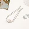 Hairpin U-shaped Hairpin Pearl Minimalist Hair Stick Vintage Metal Hair Stick  Party