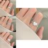 Chic And Unique Korean Style Open Ring For Women With Adjustable Design And Fashionable Heart Shaped Features
