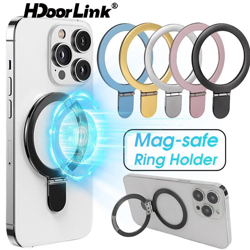 HdoorLink Держатель на палец для телефона для MagSafe, ультратонкая магнитная настольная подставка, кронштейн для телефона, вращающаяся подставка для iPhone 15, 14, 13, Samsung