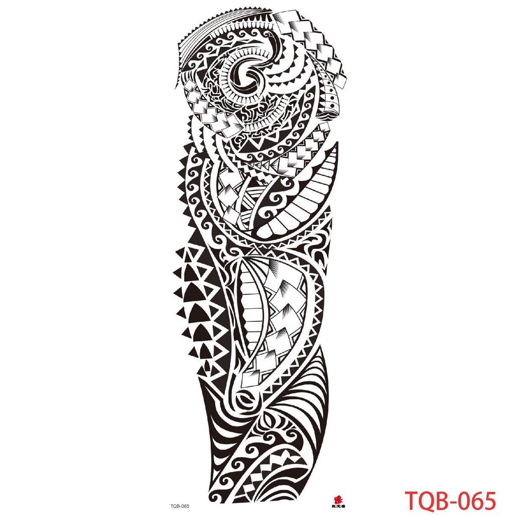 1 PC 480*170MM Large Temporary Tattoos Sleeve for Men Women Full Arm Selleve Tattoos Temporary Realistic Fake Wolf Tiger Lion Tattoo