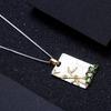 New Chinese Style National Style Gemstone Pendant S925 Sterling Silver Original Design Natural Diopside Topaz Amethyst Necklace