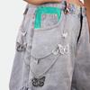 ins style retro double-layer butterfly waist chain, hip-hop trendy and cool street versatile trouser chain accessories