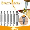 6Pcs Damaged Screw Extractor Drill Bit Extractor Drill Set Broken Speed Out Bolt Extractor Bolt Stud Remover Tool