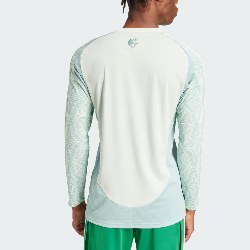 Adidas Мексика 24 выездная футболка с длинным рукавом льняная зеленая мужская уличная одежда IP6387