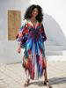 EDOLYNSA Лестный женский кафтан в богемном длинном платье, халат большого размера, платье Moo Moo, купальник, накидка, одежда для отдыха Q1634