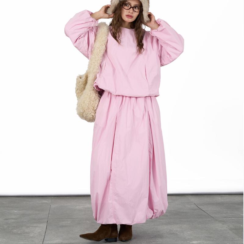 Johnature Осень-зима японская юбка-бутон эластичная пушистая свободная мода повседневная эластичная длинная юбка женская