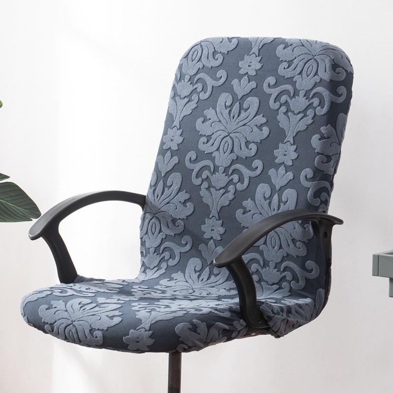 Чехол на офисное кресло, эластичный чехол на стул, жаккардовый чехол на кресло руководителя, нескользящий чехол на сиденье офисного кресла, протектор, чехлы