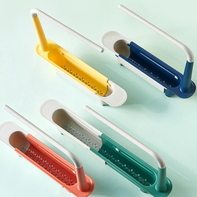 Телескопическая полка для раковины, органайзер для кухонной мойки, держатель для губки для мыла, сливная стойка для раковины, корзина для хранения, кухонный аксессуар для гаджетов