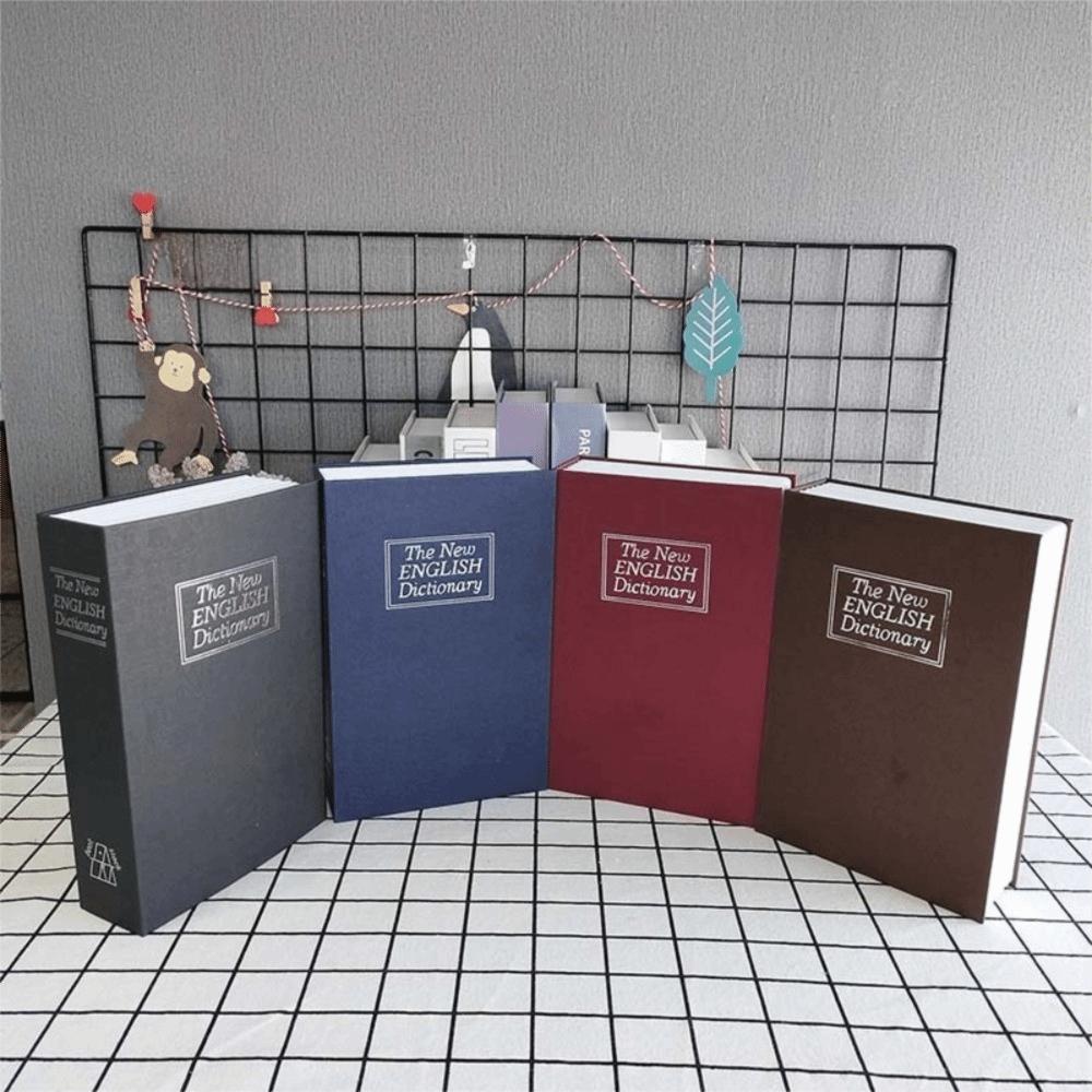 Hollow Book Piggy Bank with Lock Simulation Security Safe Lock Book Money Box  Valuables Storage